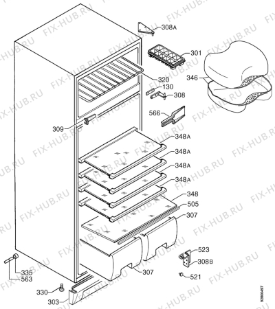 Взрыв-схема холодильника Zanussi ZD34/9LR - Схема узла Housing 001